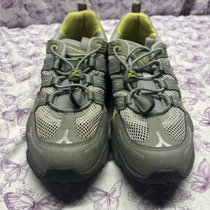 Ecco Gray and Yellow Hiking Shoes
